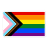 LGBT Progress Flag Bubble-Free Stickers